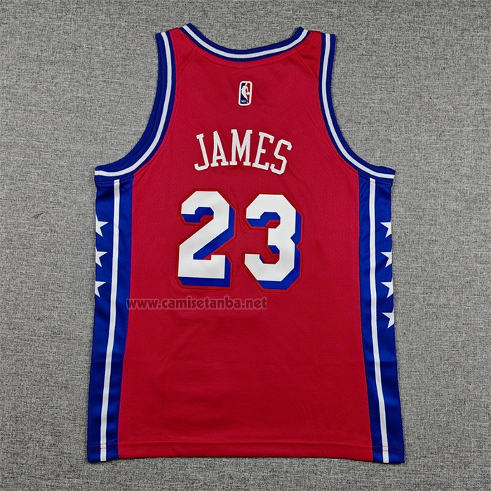 Camiseta Nino Philadelphia 76ers LeBron James NO 23 Statement 2025-26 Rojo